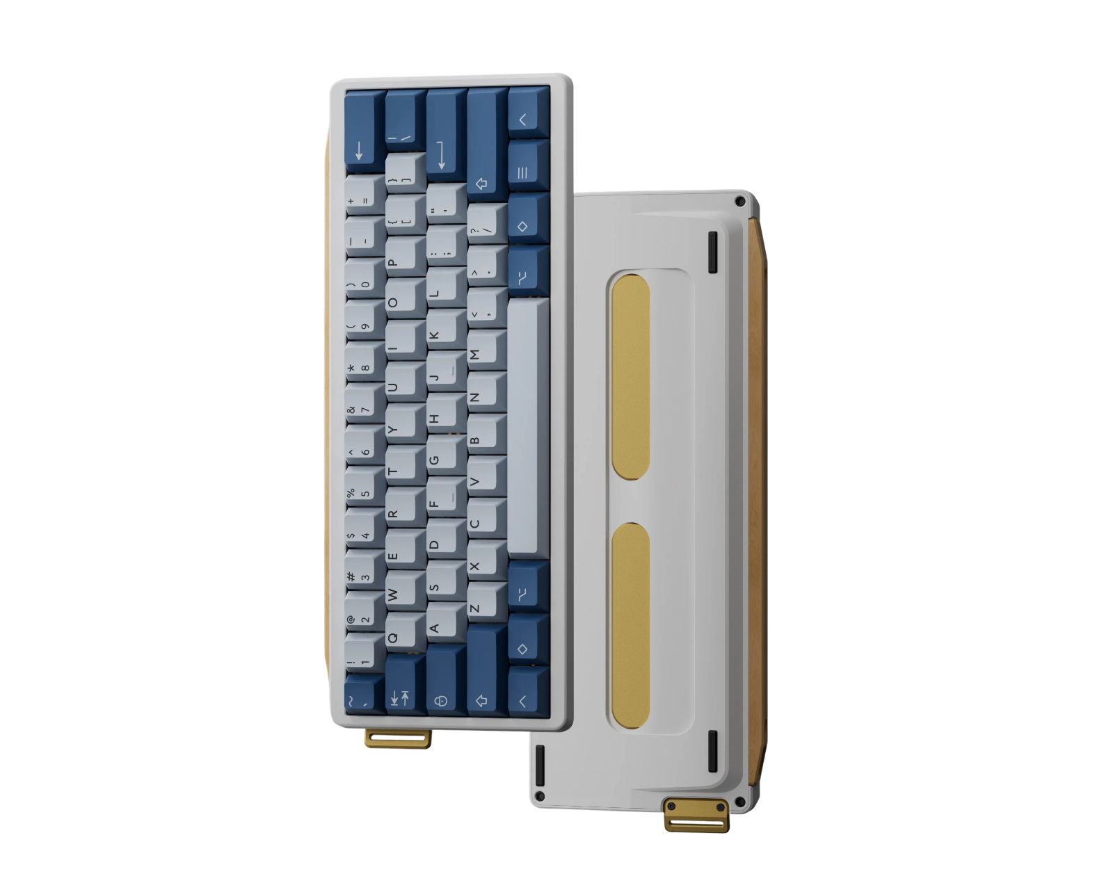 KBDfans GT-60 - Anodized Silver with Maple Strip - us.MaxGaming.com