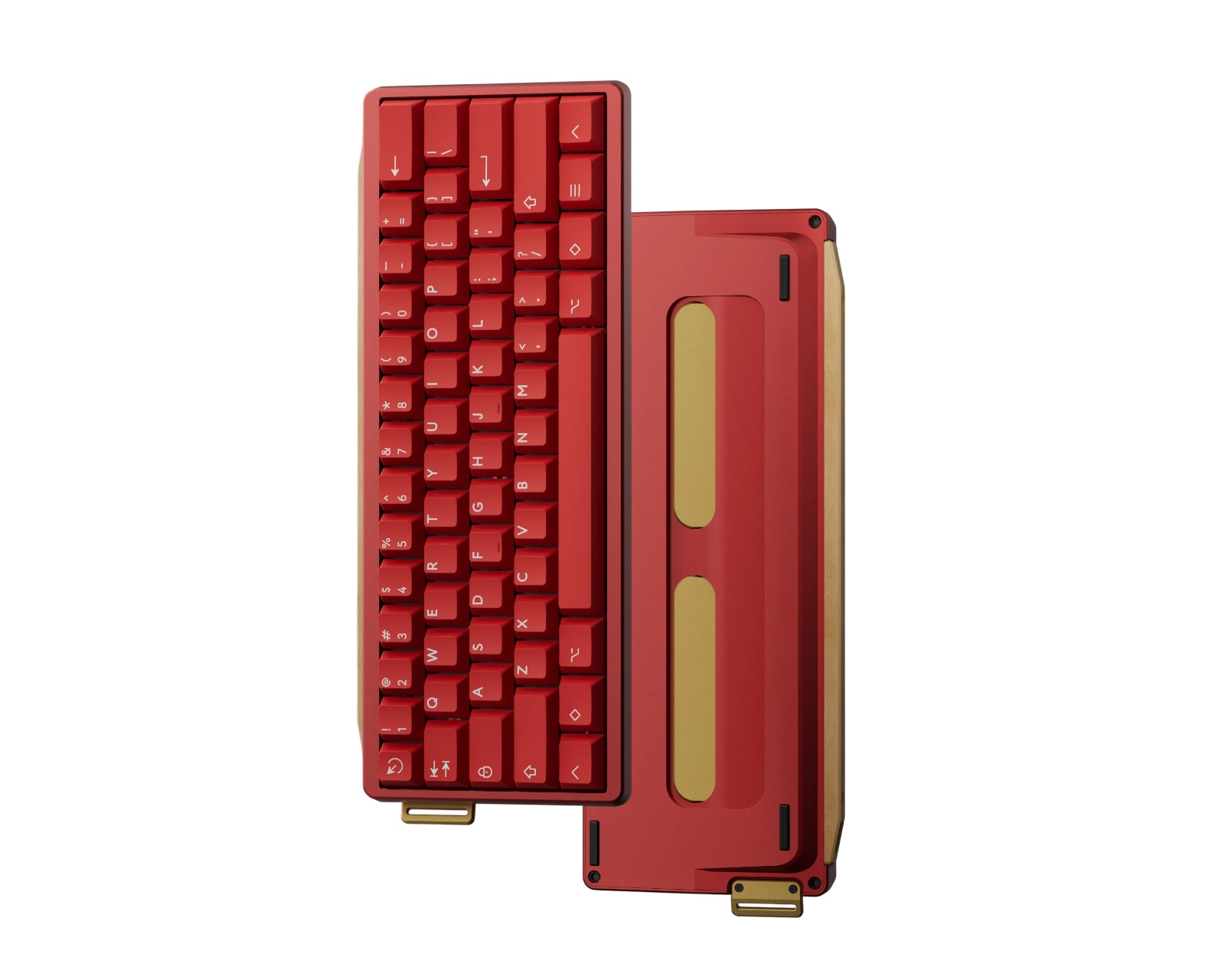 KBDfans GT-60 - Anodized Red with Maple Strip - us.MaxGaming.com