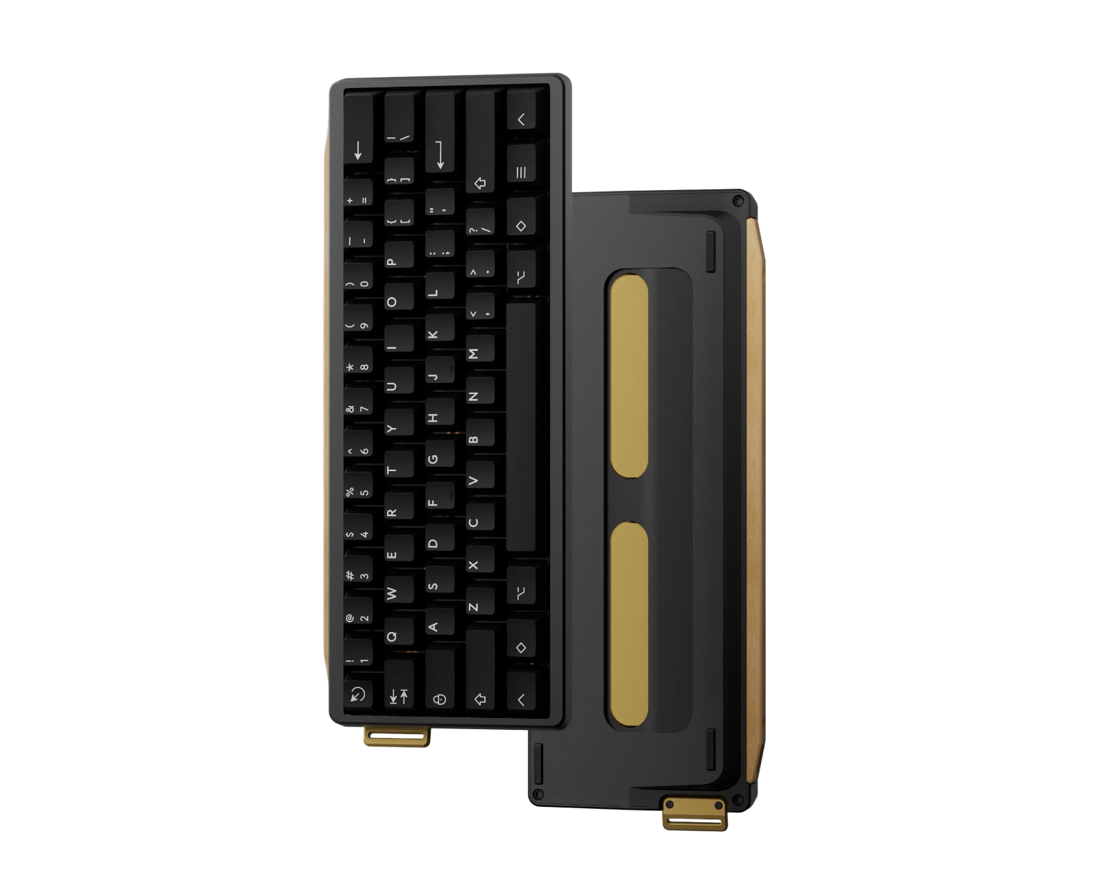 KBDfans GT-60 - Anodized Black with Maple Strip - us.MaxGaming.com