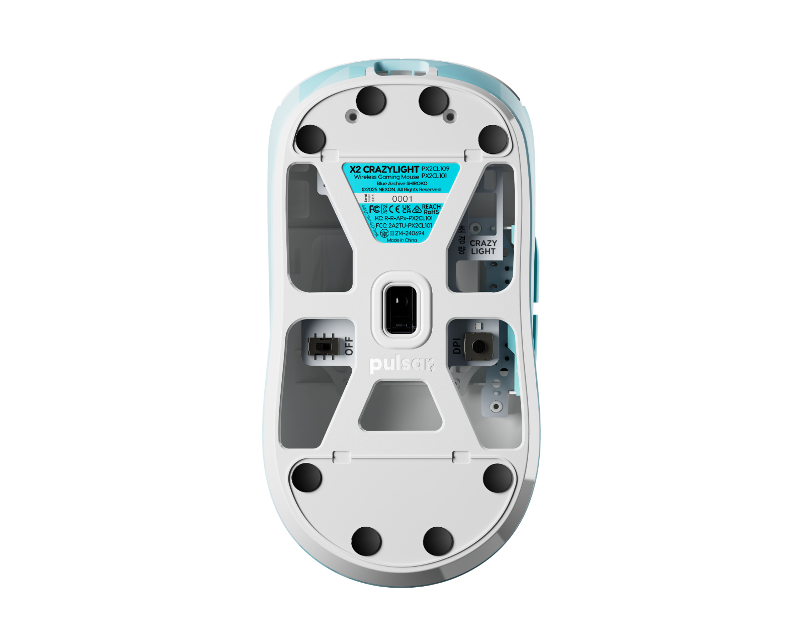 Pulsar X2 CrazyLight Medium Wireless Gaming Mouse - BlueArchive