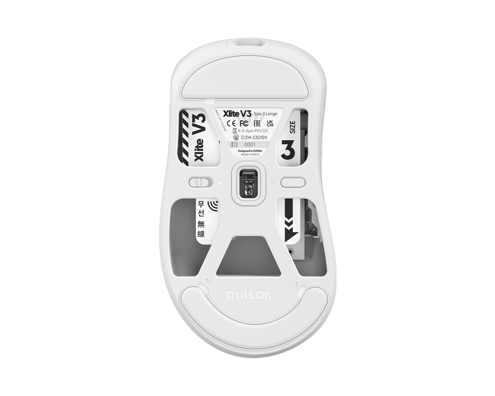 Pulsar Xlite V3 Wireless Large Gaming Mouse - White (Refurbished