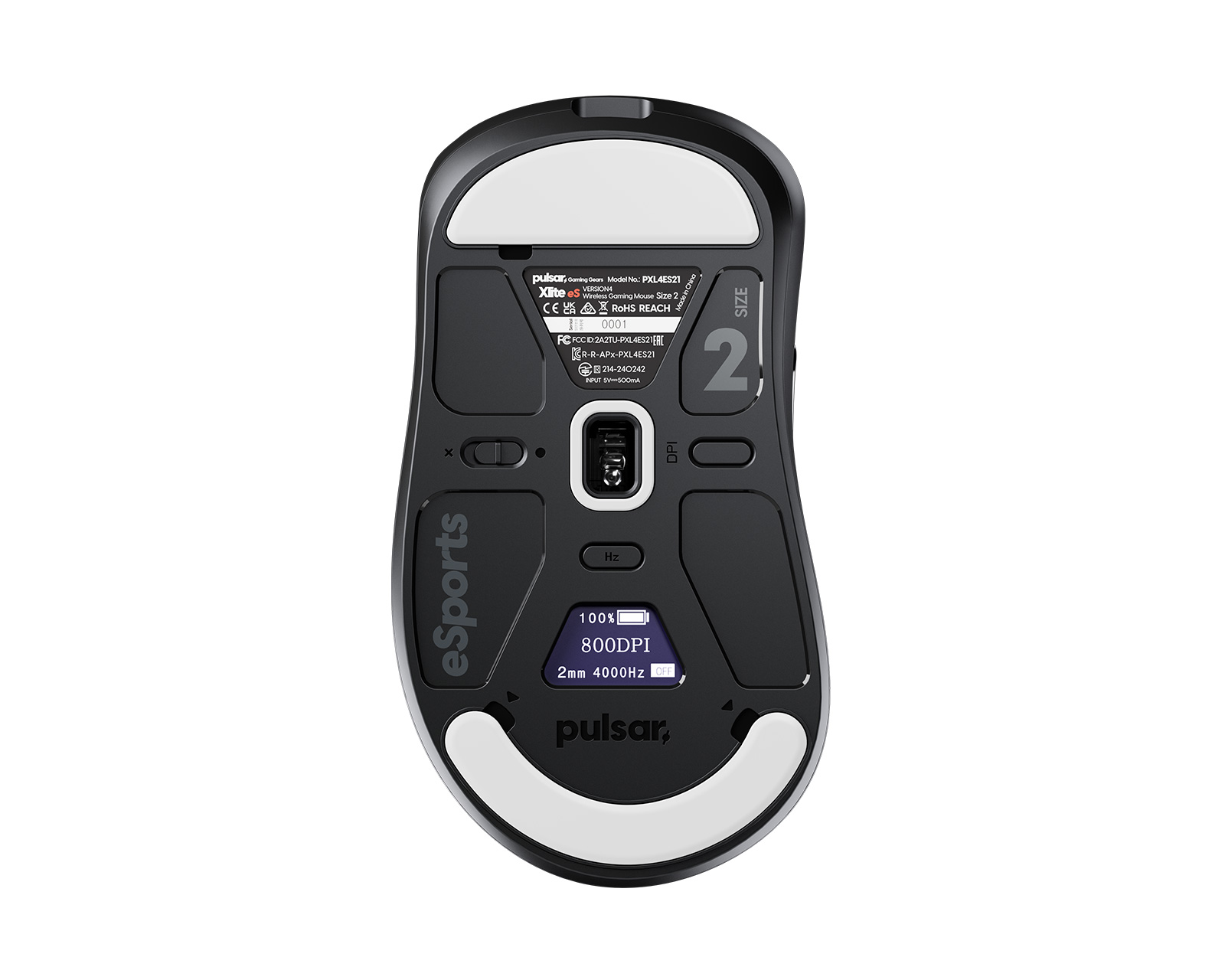 Pulsar Xlite v4 eS Medium Wireless Gaming Mouse - Black