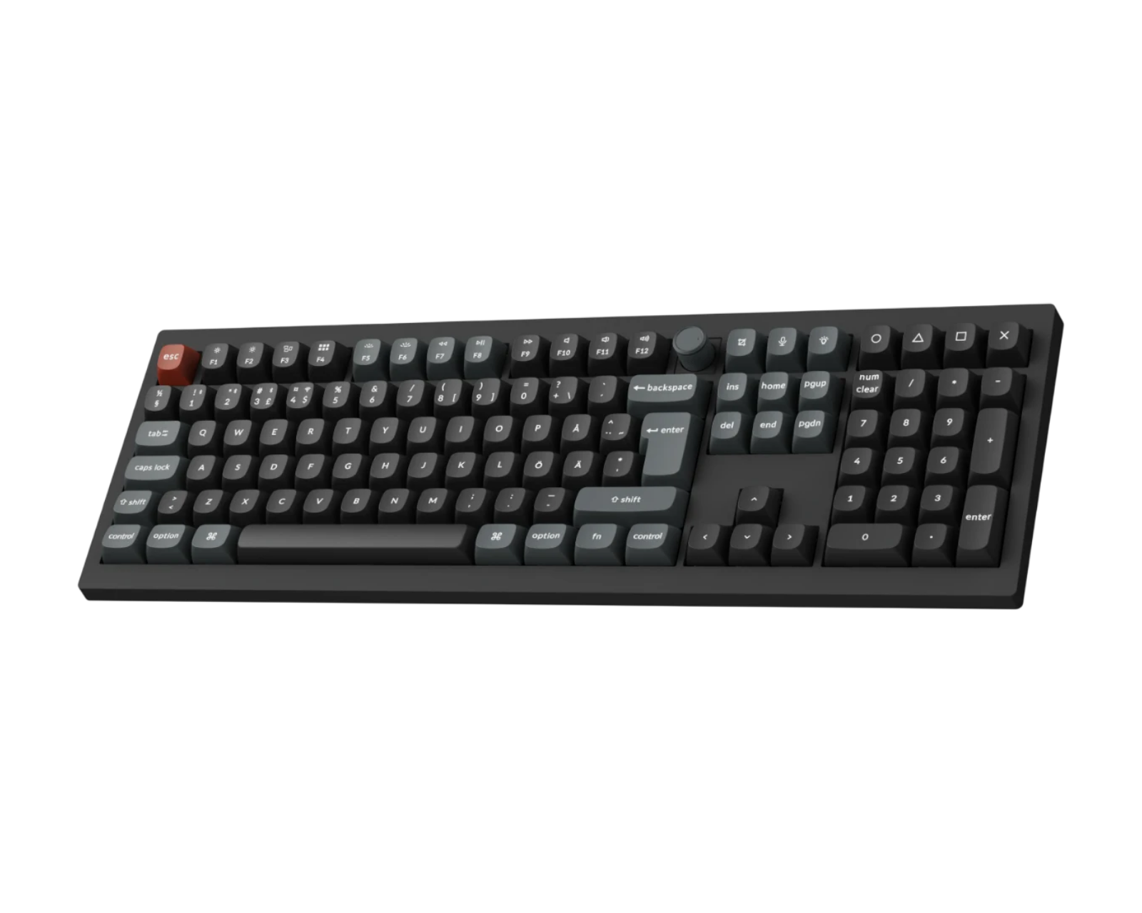Keychron V6 Ultra 8K Hotswap Knob Wireless Keyboard - Black [Silk