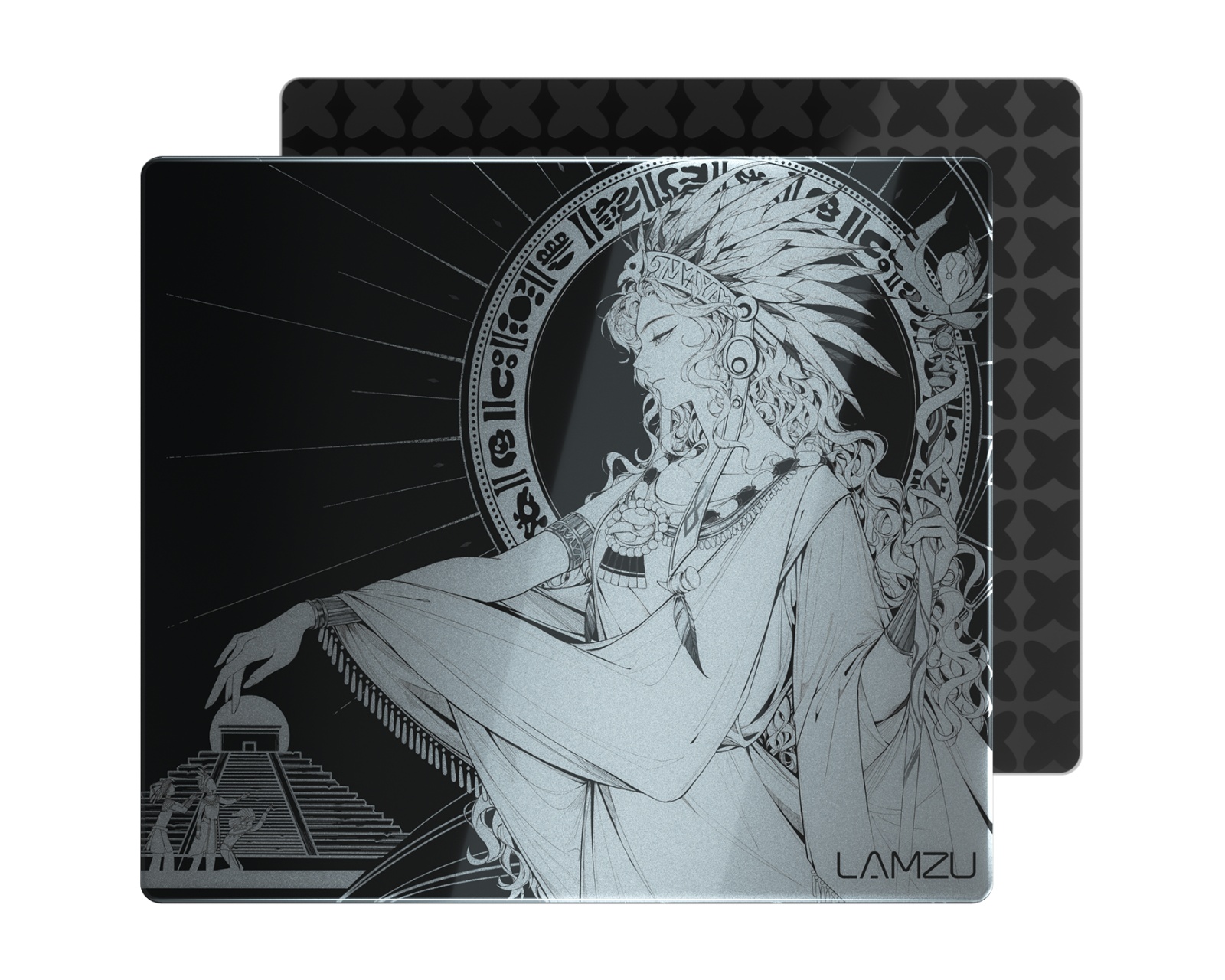 Lamzu Maya Glass Mousepad - Black/White - us.MaxGaming.com