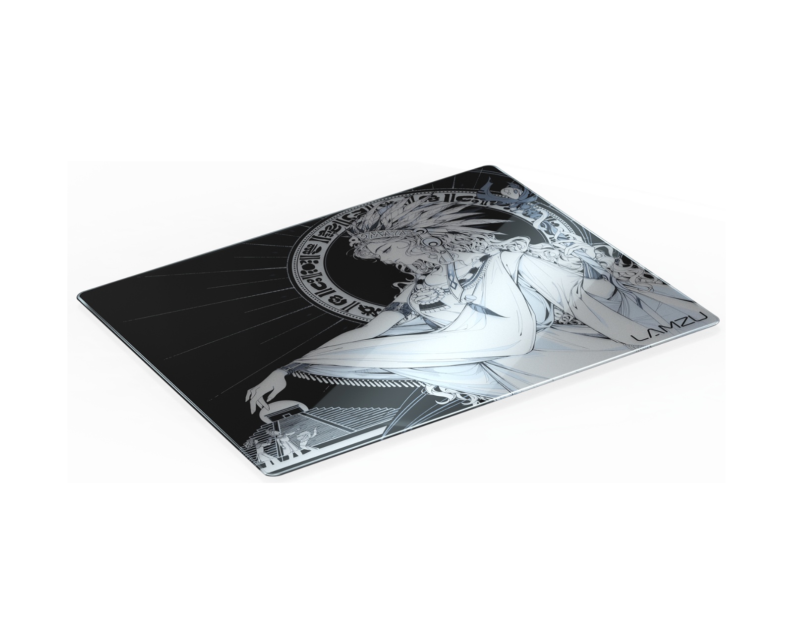Lamzu Maya Glass Mousepad - Black/White - us.MaxGaming.com