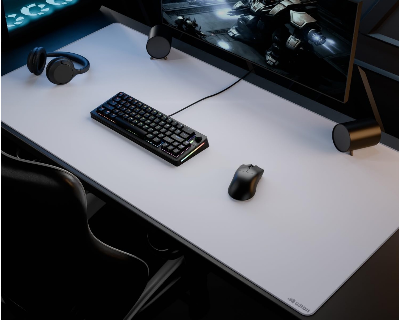 Glorious Mouse Pad 2 XXL Stitched White - us.MaxGaming.com
