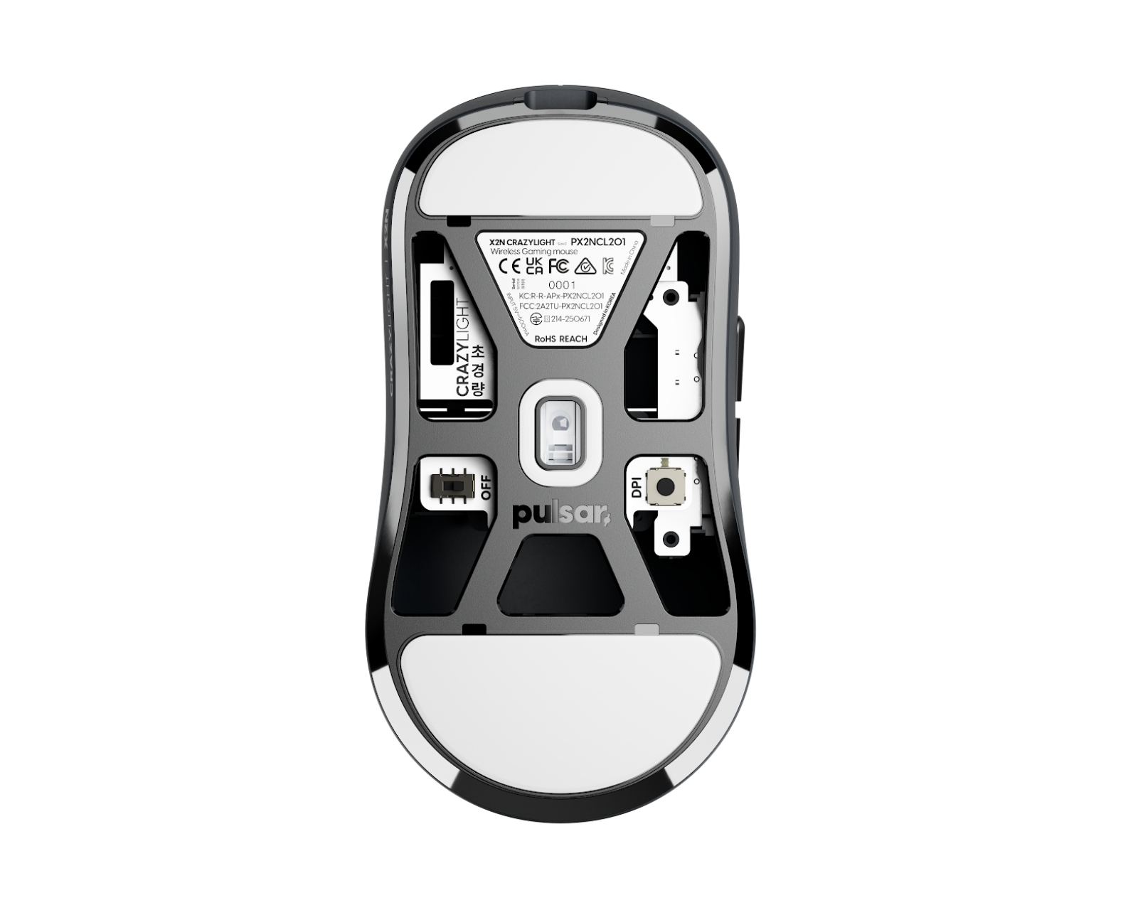Pulsar X2N CRAZYLIGHT Medium Wireless Gaming Mouse - Jet Black