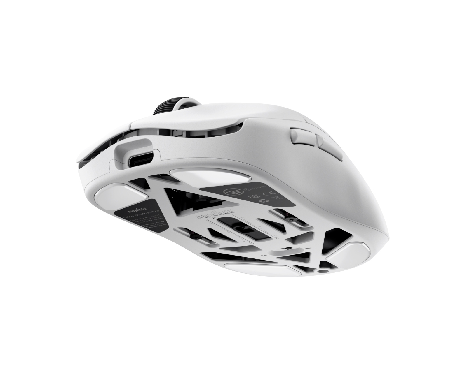 Pwnage Ultra Custom Pro Symm 3 Wireless Gaming Mouse - White - us