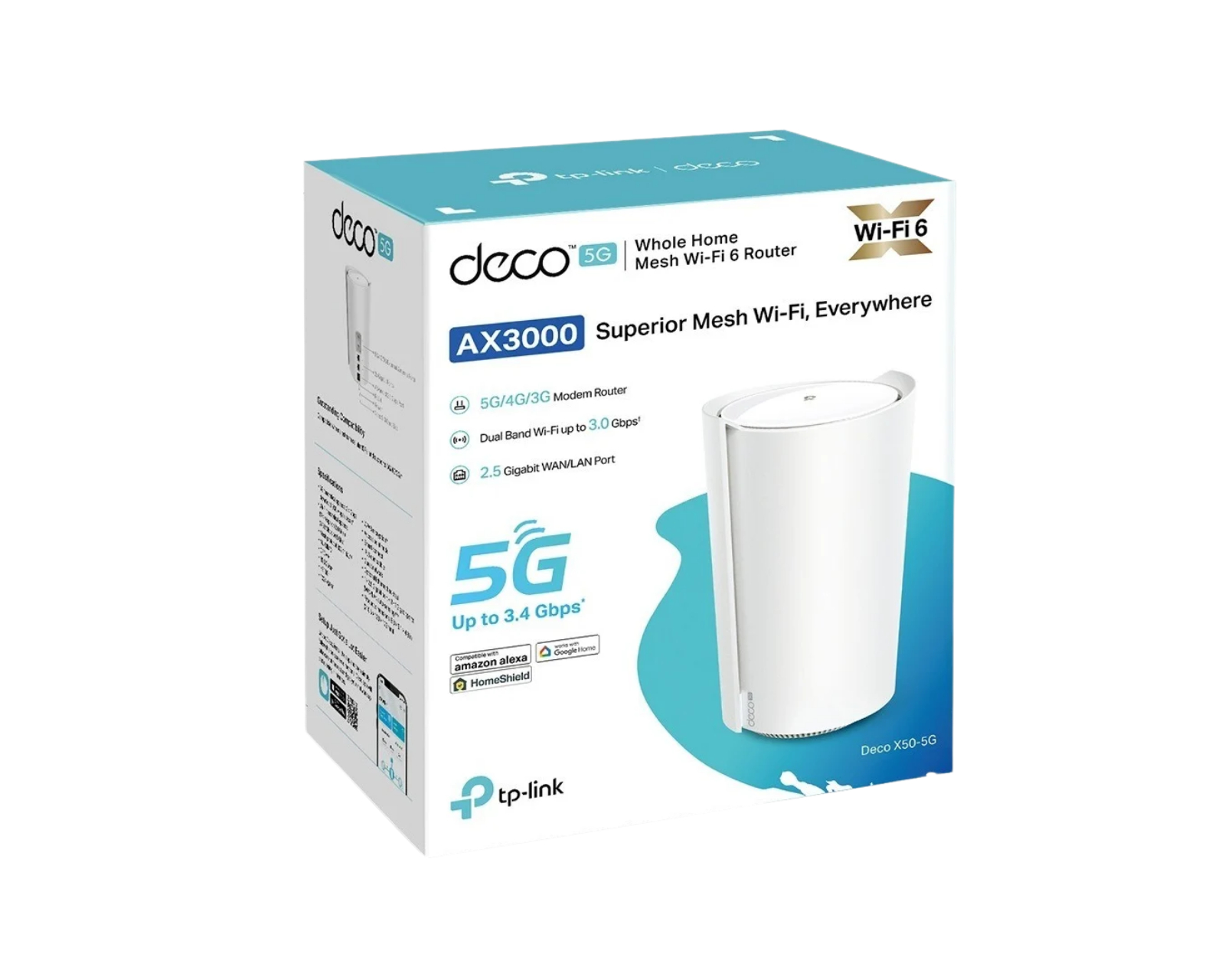 TP-Link Deco X50-5G AX3000 Whole-Home Mesh Wi-Fi 6 Router - us