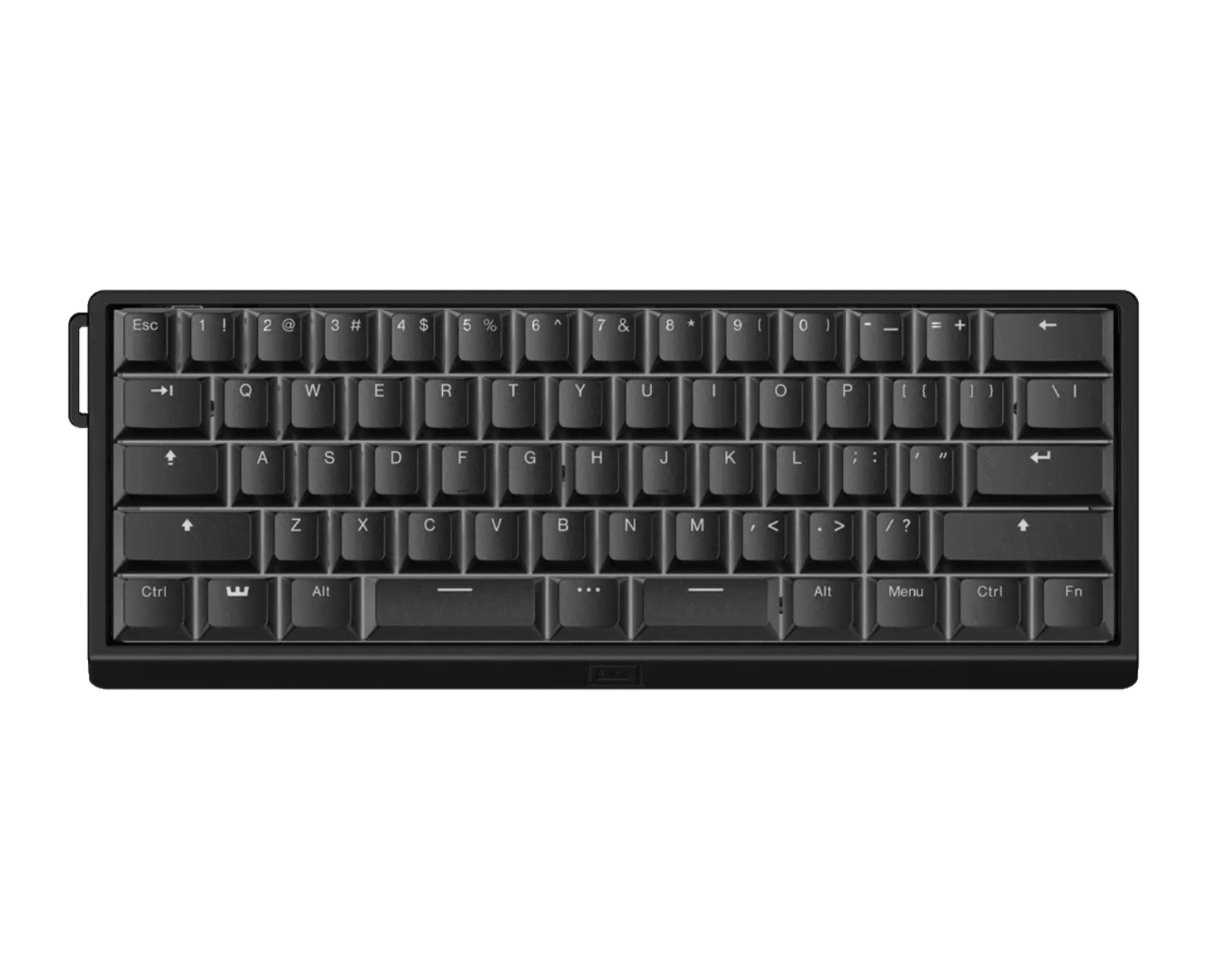 Wooting 60HE V2 Keyboard - ANSI Split Spacebar - Black Aluminium