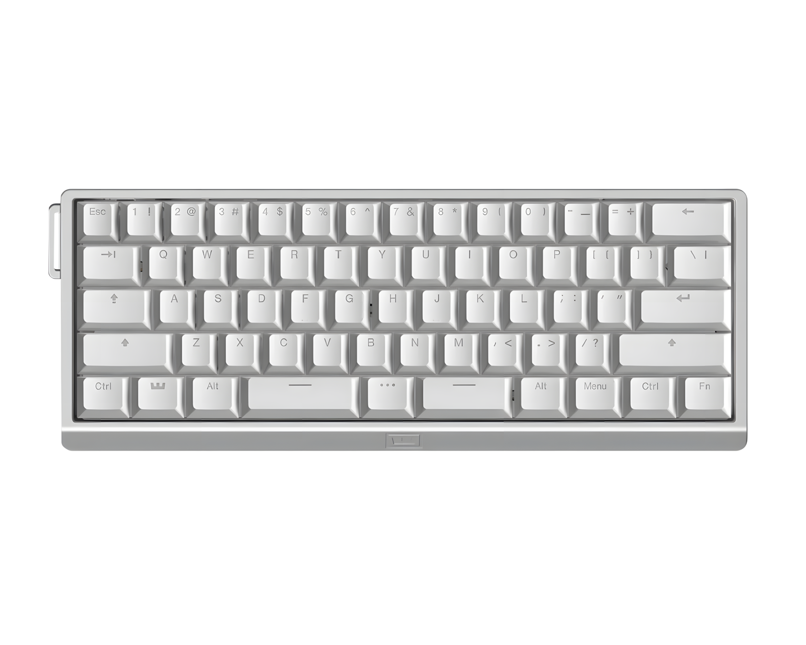 Wooting 60HE V2 Keyboard - ANSI Split Spacebar - Silver Aluminum