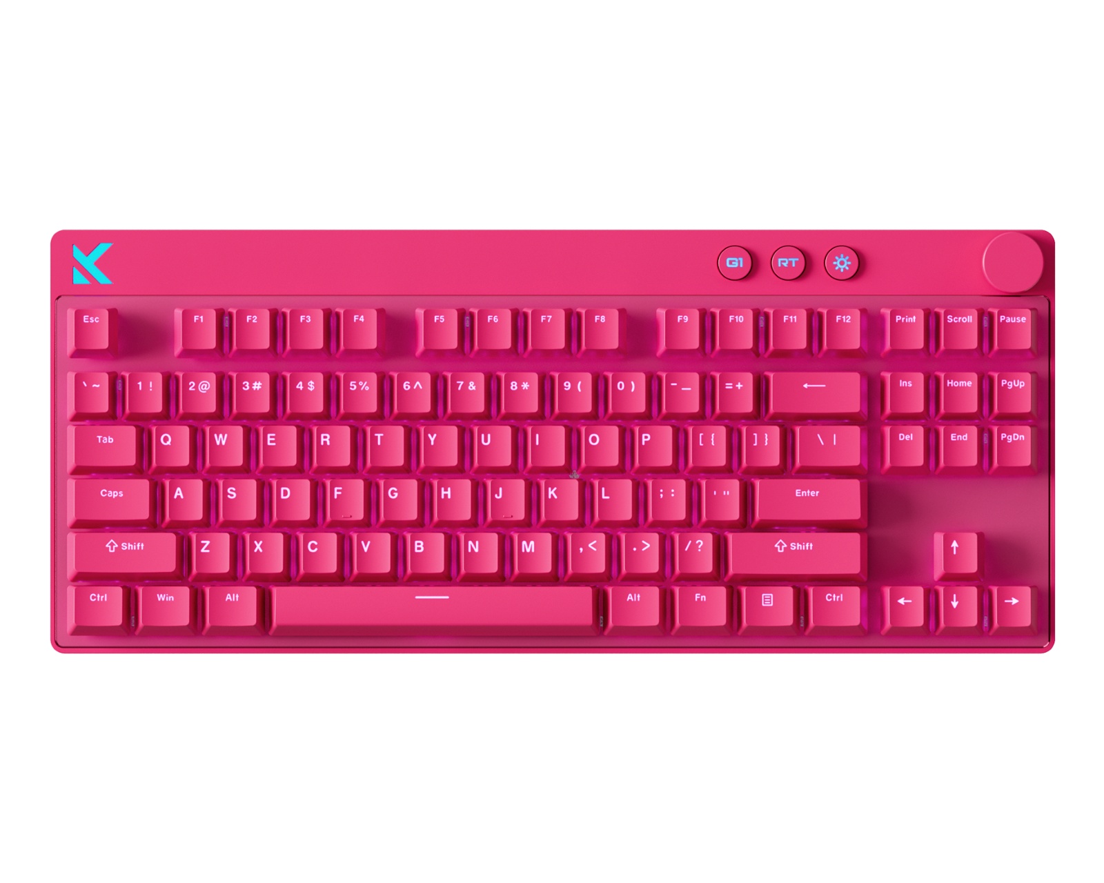 エクソパーティクル MCHOSE Mix 87 Hall Effect Magnetic Gaming Keyboard ANSI - Rose Red