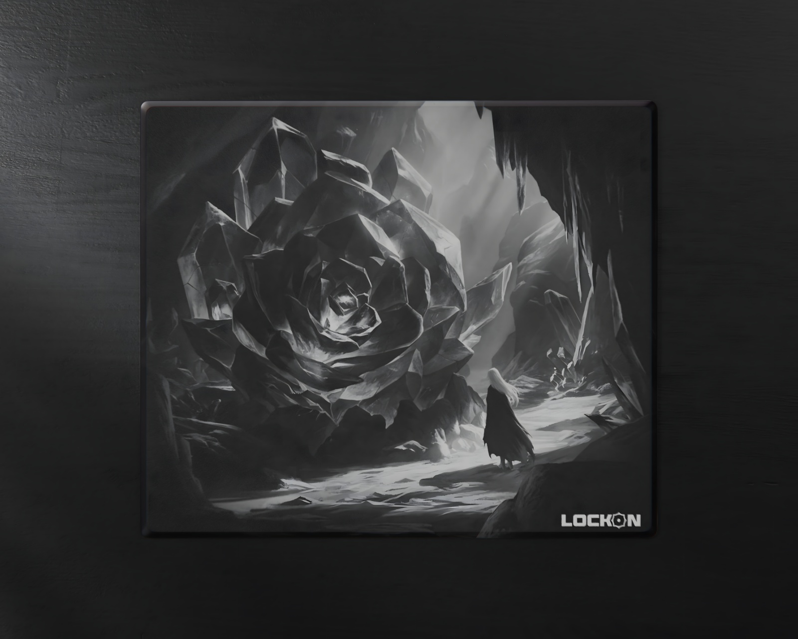 LockOn Odyssey Glass Mousepad - Black & White - Limited Edition