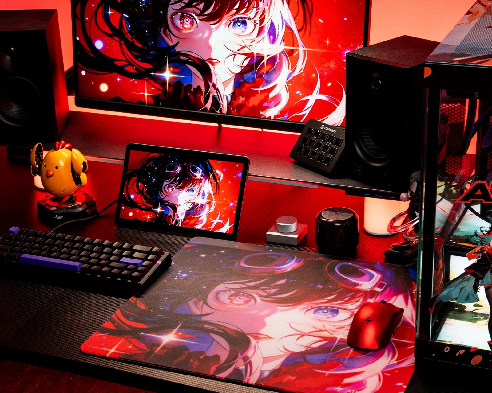 [限定品] ATK Gear Crimson ガラスマウスパッド ATK Tempered Glass Mousepad - Crimson - us.MaxGaming.com