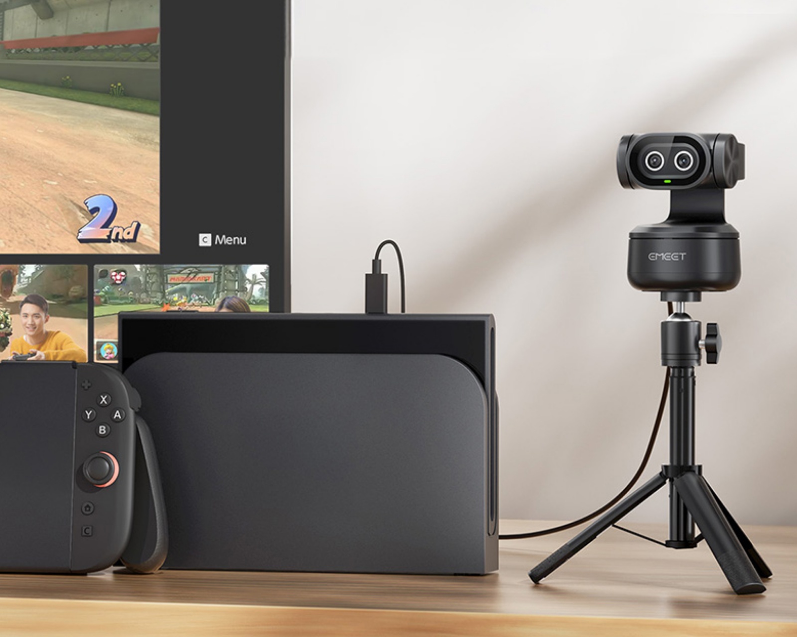 Emeet Pixy Dual-Camera AI PTZ 4K Webcam - us.MaxGaming.com