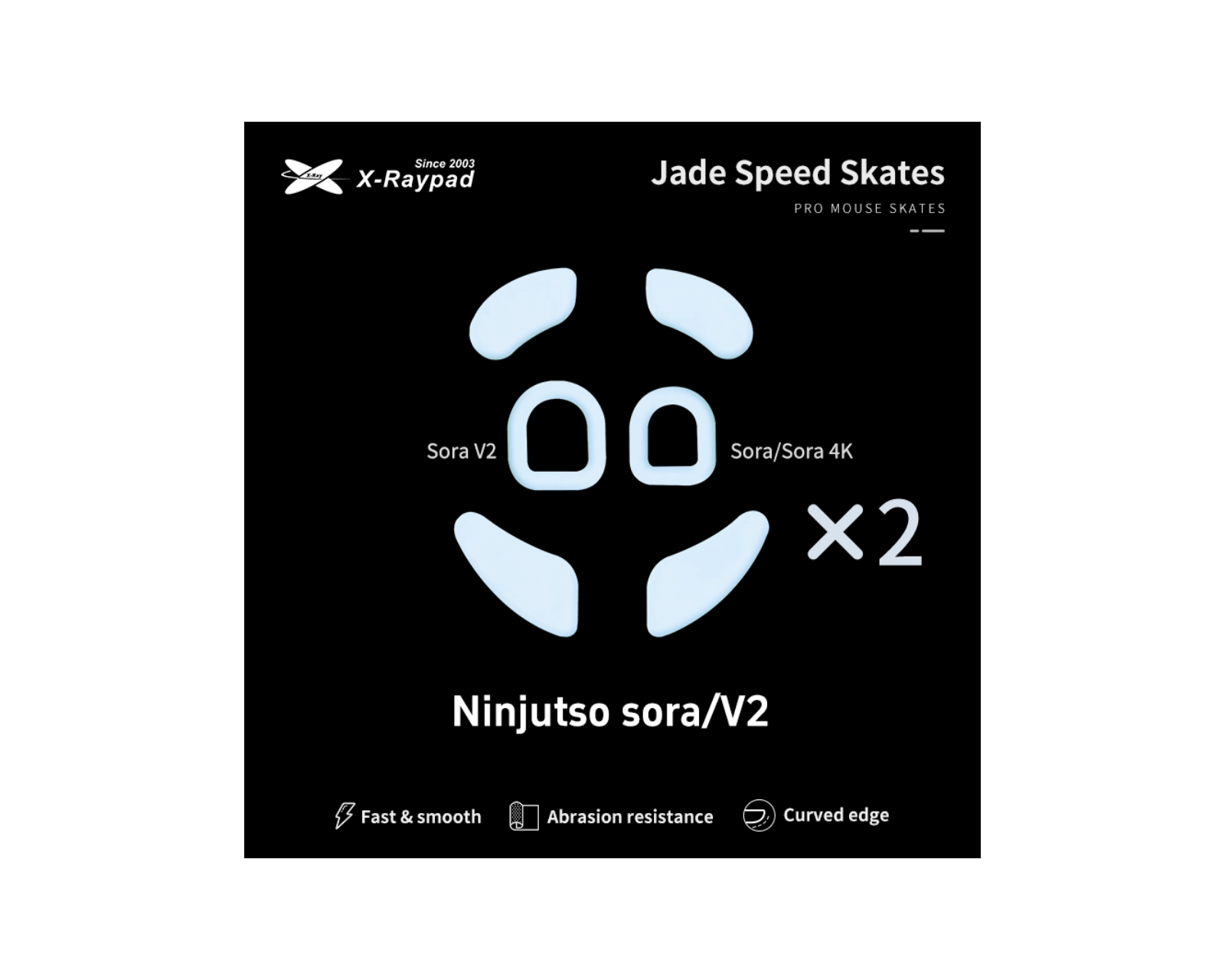 X-raypad Jade Mouse Skates for Ninjutso Sora / 4K / Sora V2 - us