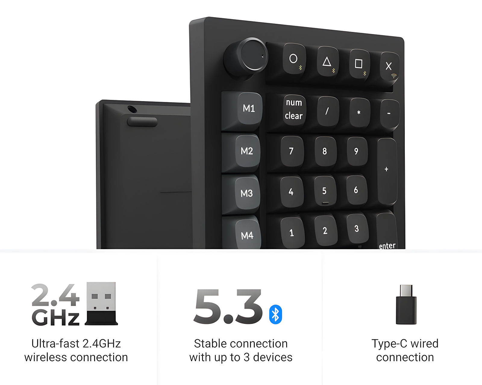 Keychron V0 Ultra 8K テンキー バナナ軸 Keychron V0 Ultra 8K Wireless Numpad [Silk POM Banana] - us