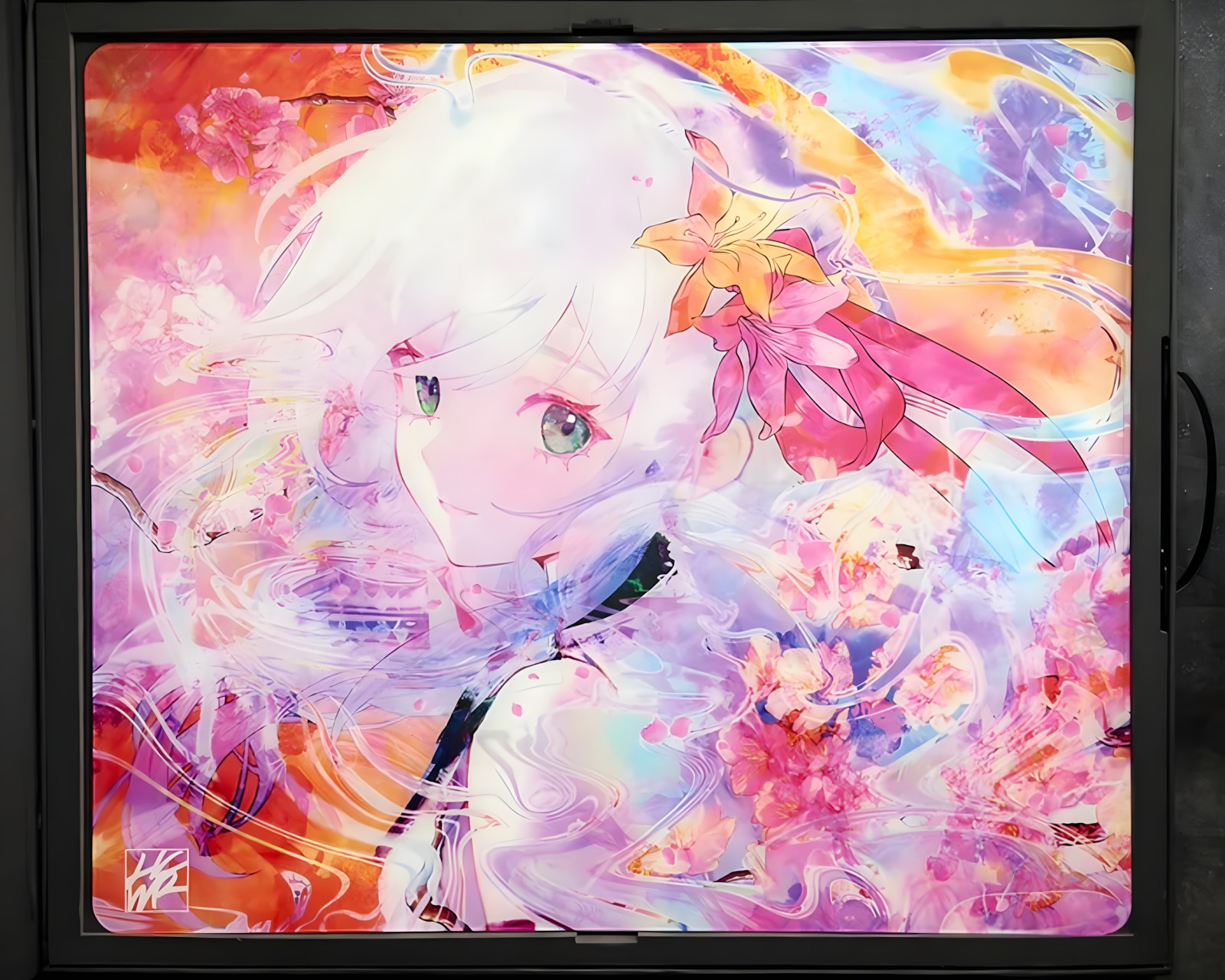 Hachiware Hanabi Glass Mousepad - us.MaxGaming.com