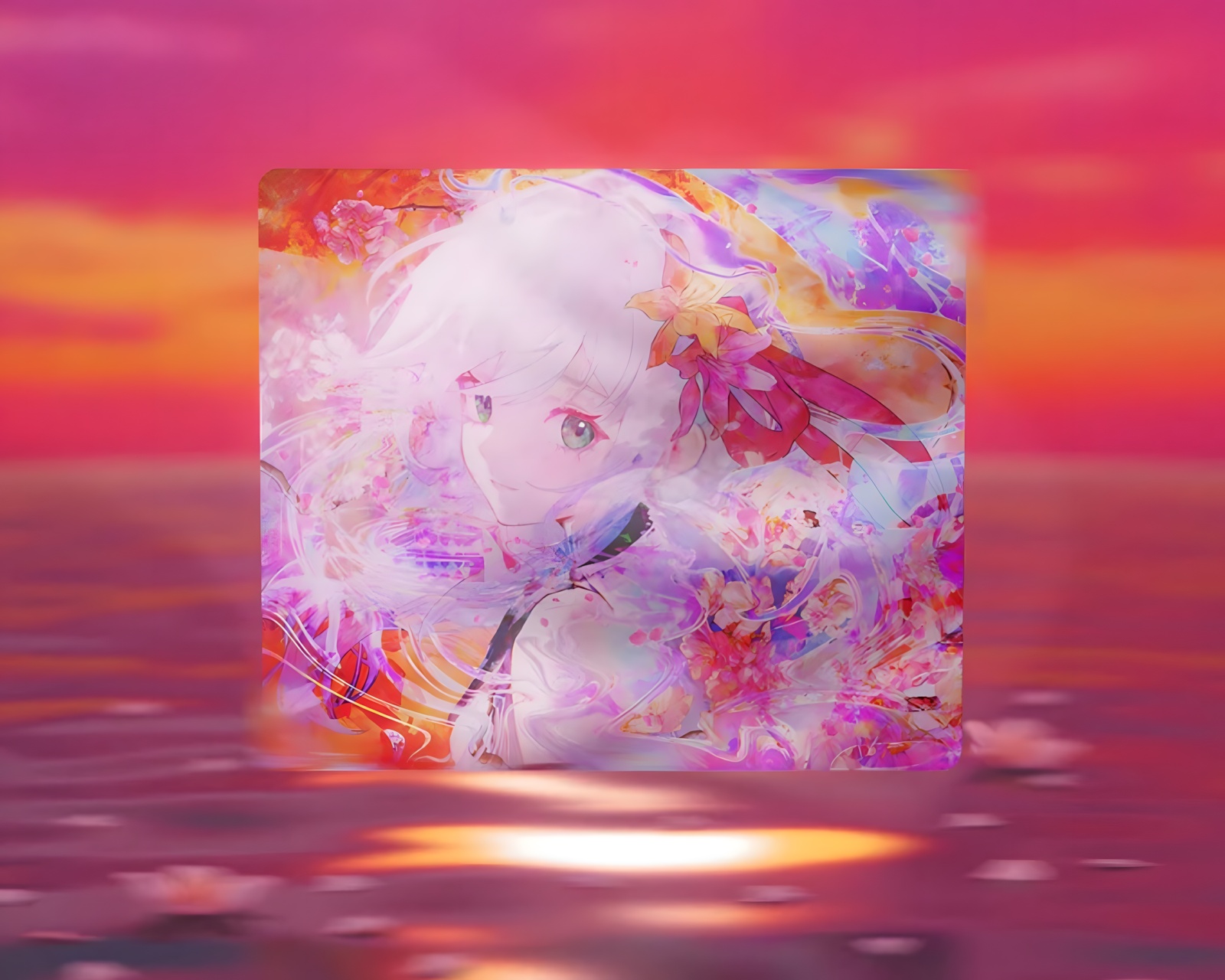 Hachiware Hanabi Glass Mousepad - us.MaxGaming.com