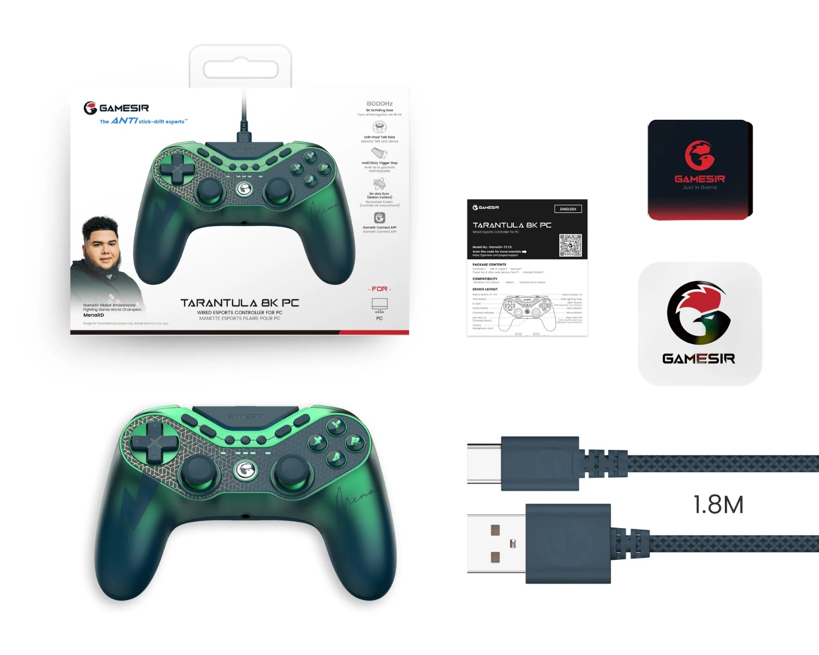 GameSir Tarantula 8K Esports Controller - MenaRD Edition - us