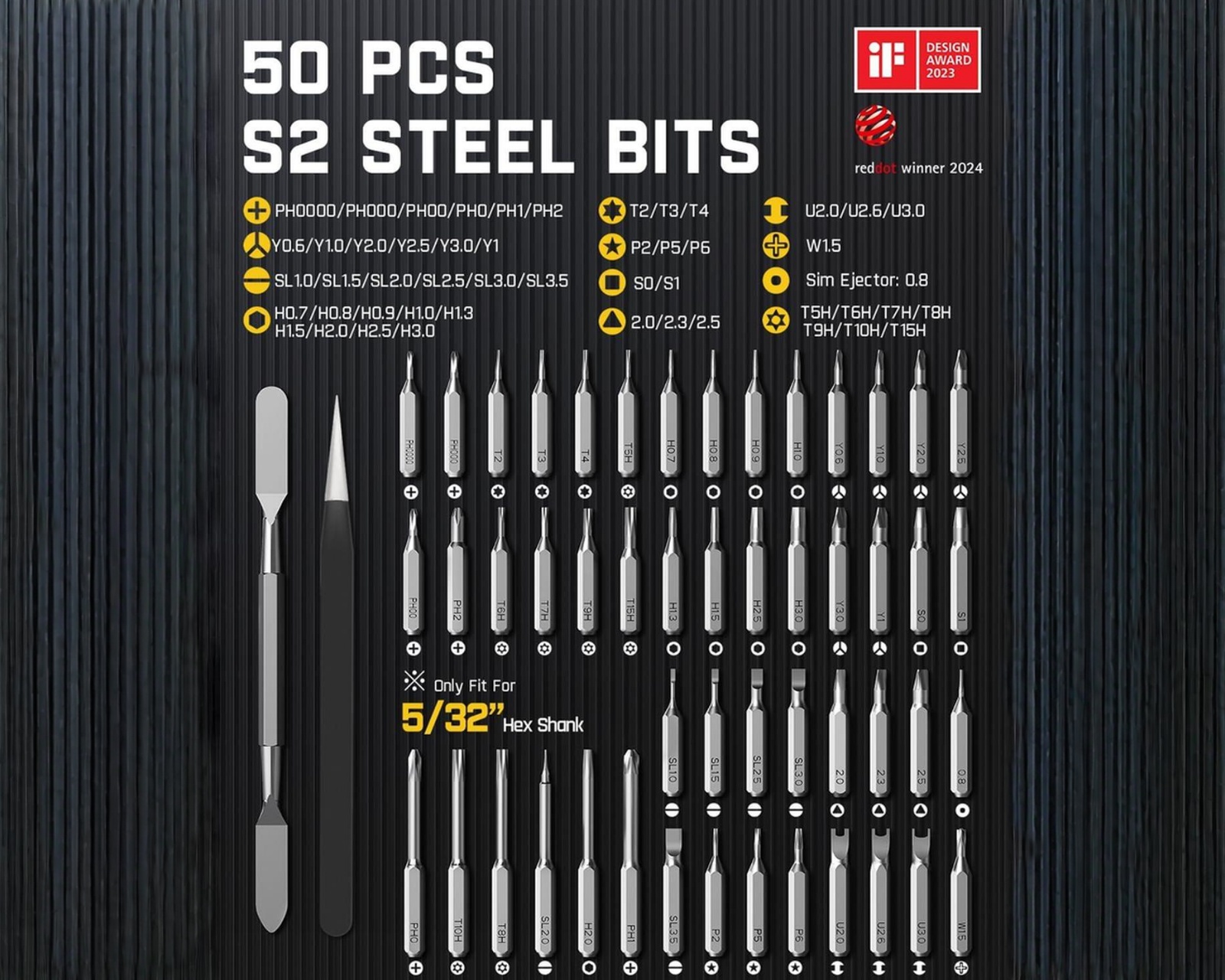 Fanttik E1 Max 3.7V Electric 50-in-1 Screwdriver Set - Silver - us