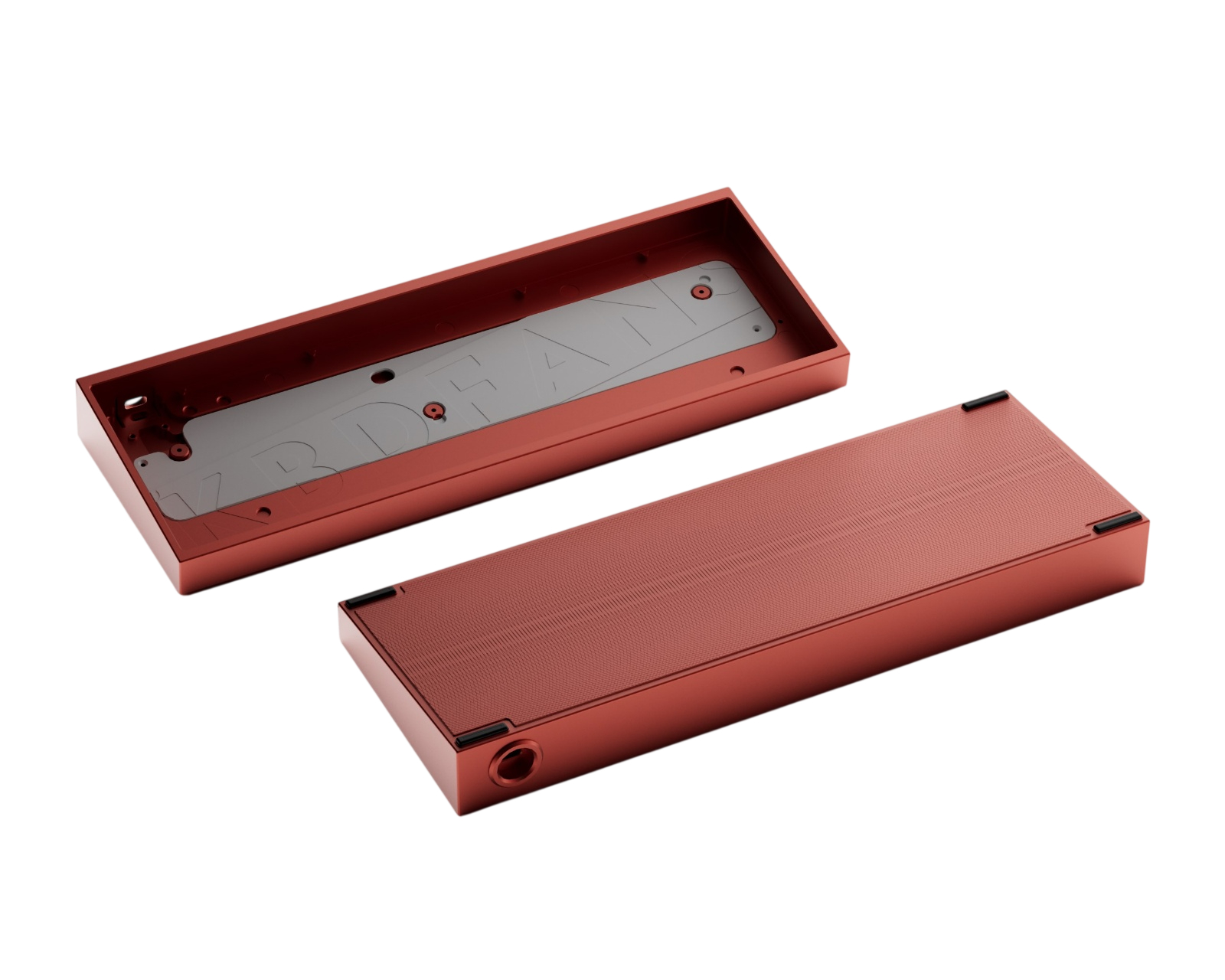 KBDfans TOFU60 Redux V2 - Raw Burgundy Texture - us.MaxGaming.com