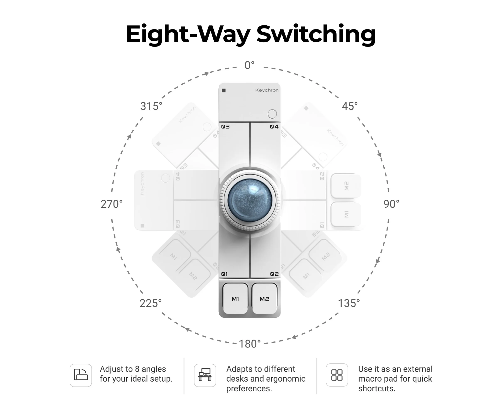 Keychron Nape Pro Wireless Trackball Mouse - Black - us.MaxGaming.com