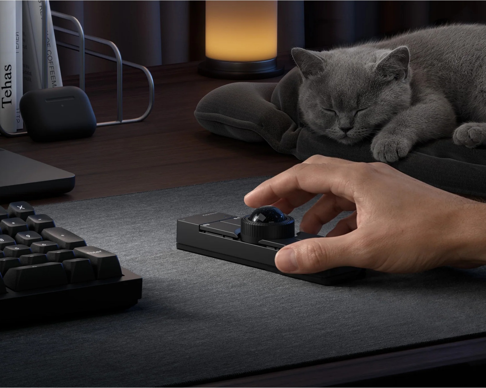 【美品】NapePro Trackball Mouse（Black ） Keychron Nape Pro Wireless Trackball Mouse - Black - us.MaxGaming.com