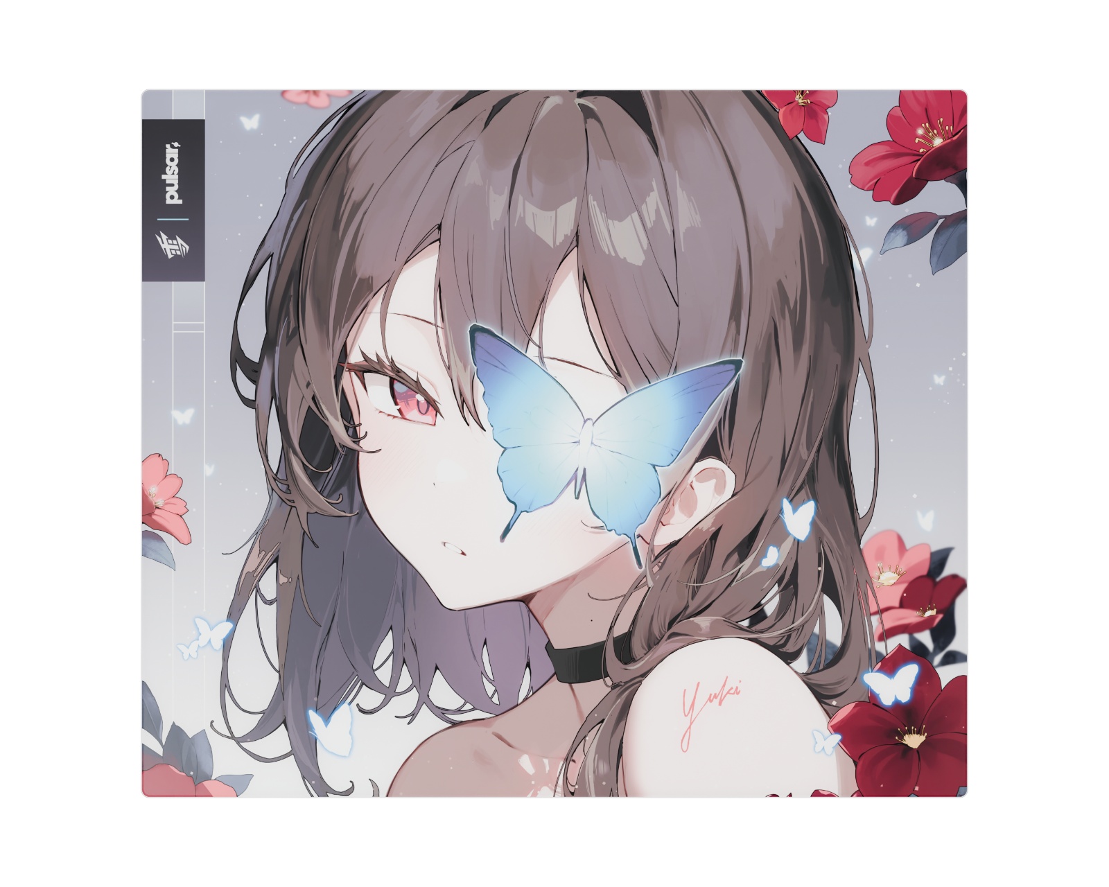 Yuki✨ Yuki Aim x Pulsar - Superglide3 Glass Mousepad - Yuki Aim Edition