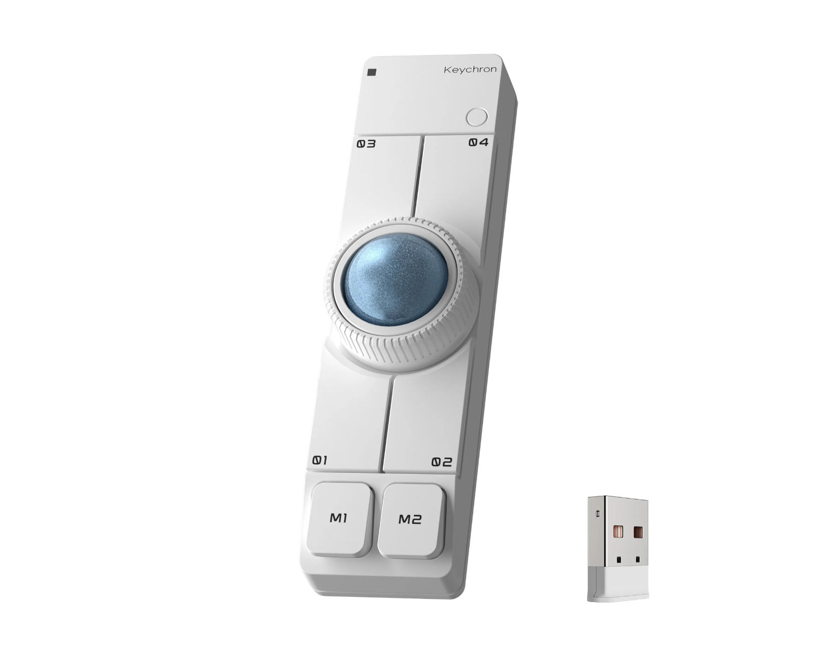 【美品】NapePro Wireless Trackball（White） Keychron Nape Pro Wireless Trackball Mouse - White - us.MaxGaming.com