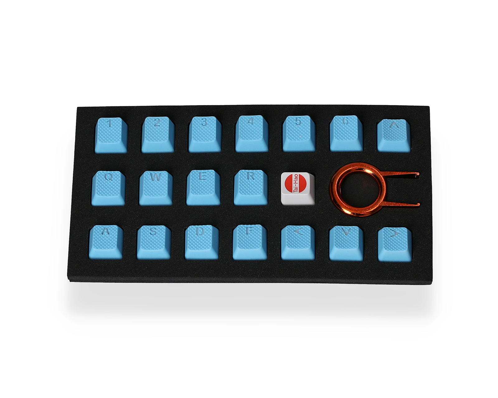 Buy Tai Hao 18 Key Rubber Double Shot Backlit Keycap Set Neon Blue At Us Maxgaming Com