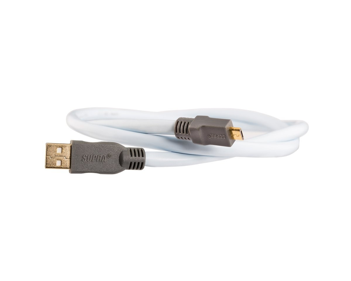 【人気ショップが最安値挑戦！】 USB Supra Cable us.MaxGaming.com - meter 3 - B A-Micro 2.0 Cable Shield