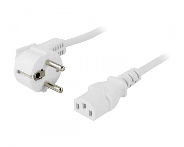 Power cable 1m White in the group PC Peripherals / Cables & adapters / Power cables at MaxGaming (12293)