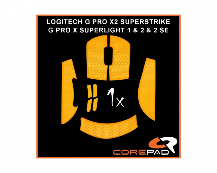 Corepad Soft Grips For Logitech G PRO X SUPERLIGHT 1 / 2 / 2 SE & X2 SUPERSTRIKE - Orange