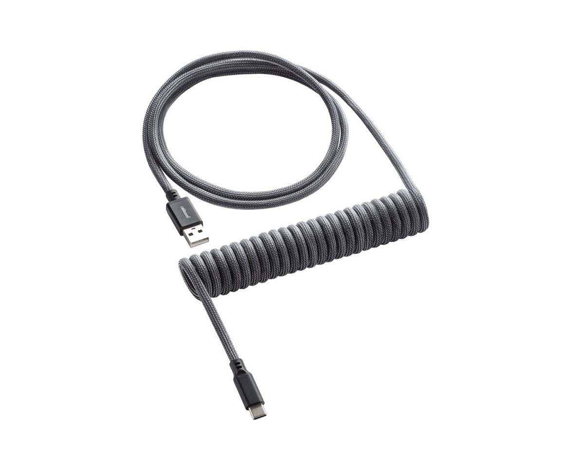 CableMod Classic Coiled Cable USB A to USB Type C, Carbon Grey