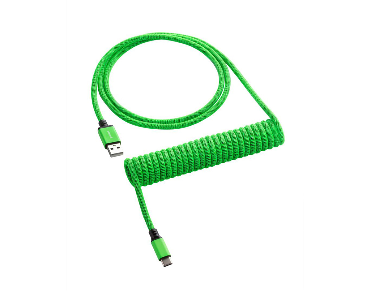 CableMod Classic Coiled Cable USB A to USB Type C, Viper Green