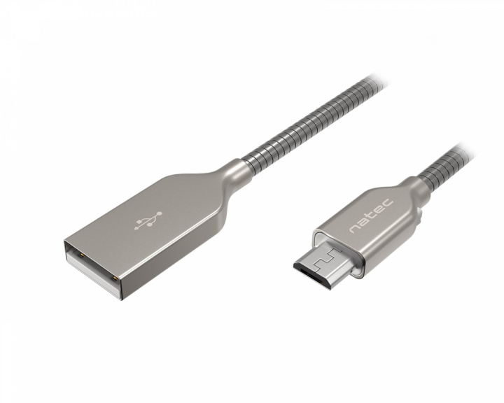 maximaal site Afsnijden Natec PRATI Charging Cable Micro USB to USB-A 2.0 - Silver 1m -  us.MaxGaming.com