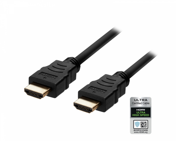 Deltaco Ultra High HDMI-Cable 2.1 - Black - 0.5m - us.MaxGaming.com