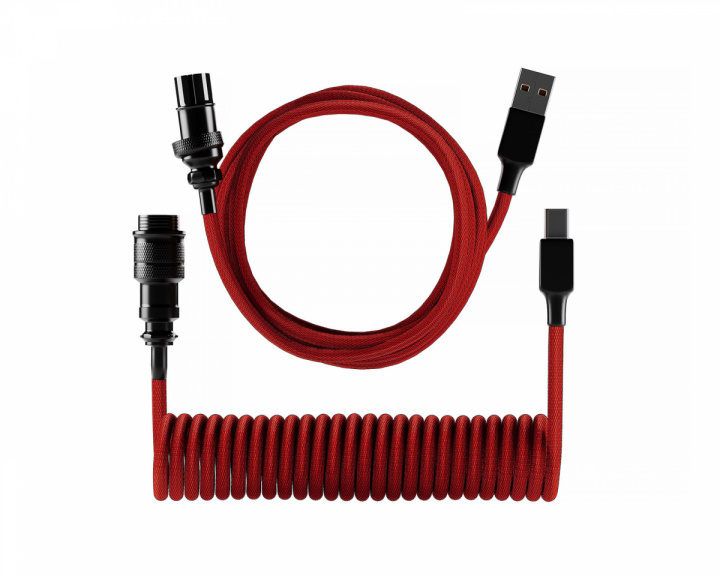 MaxMount Electroplating Aviator Coiled Cable USB-C - Red/Black