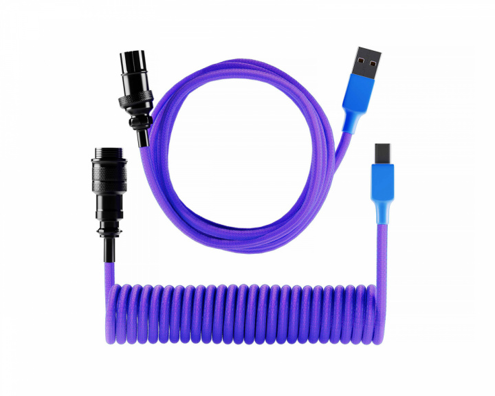 MaxMount Electroplating Aviator Coiled Cable USB-C - Purple/Blue