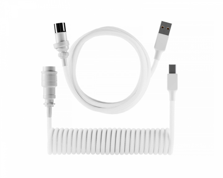 MaxMount Electroplating Aviator Coiled Cable USB-C - White