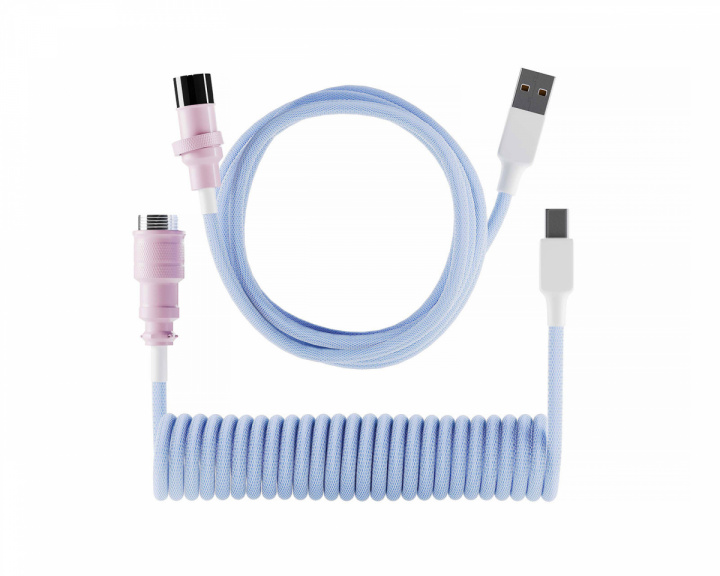 MaxMount Electroplating Aviator Coiled Cable USB-C - Blue/Pink