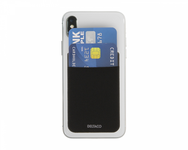 Deltaco Adhesive Card Holder - Black