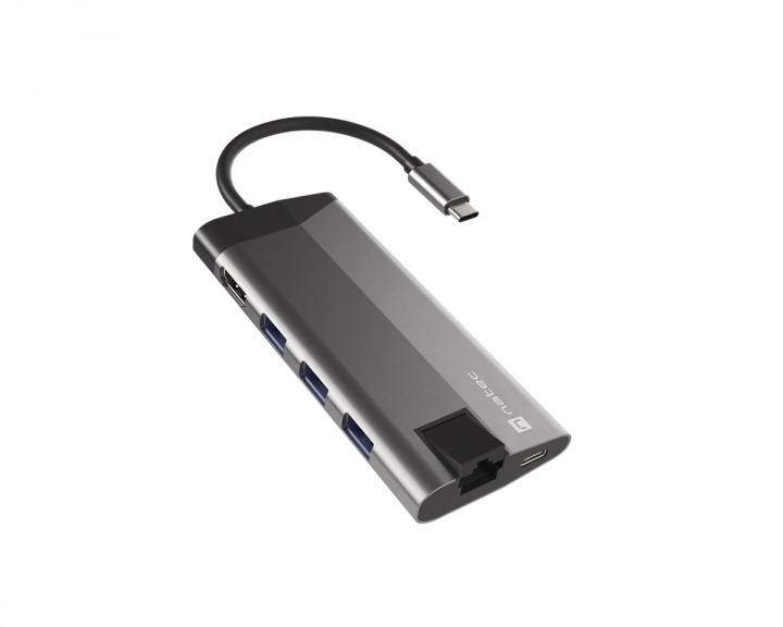 Natec Fowler Plus Hub USB-C Multiport Adapter 8 in 1 - USB-hub