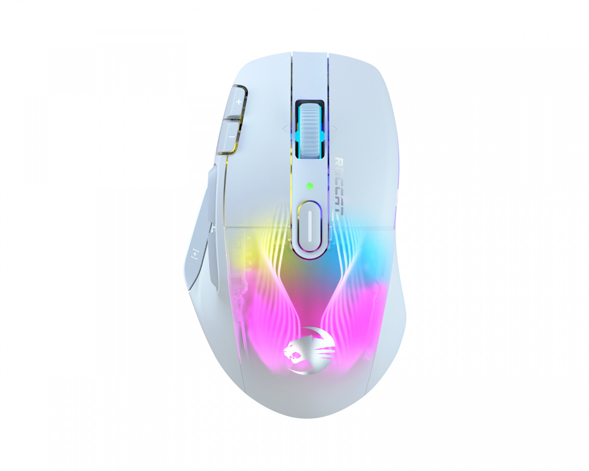 Roccat Kone XP Air Wireless Gaming Mouse with Charging Dock - White