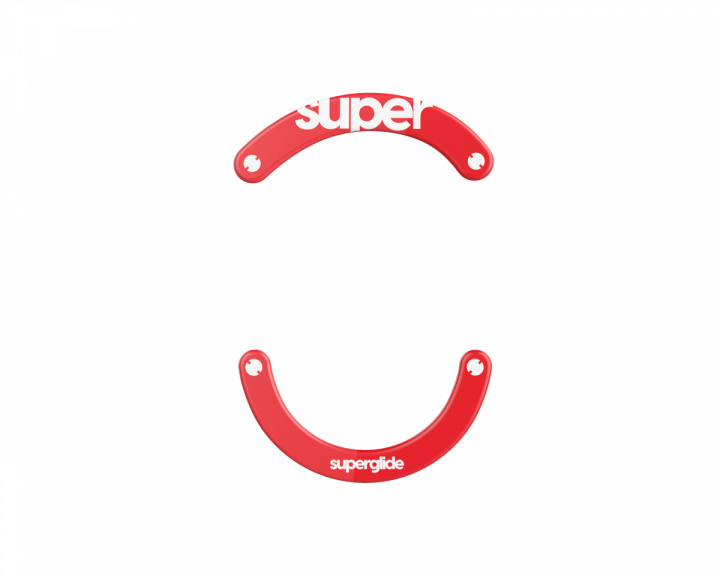 Superglide Version 2 Glas Skates for Logitech G703/G603/G403 - Red