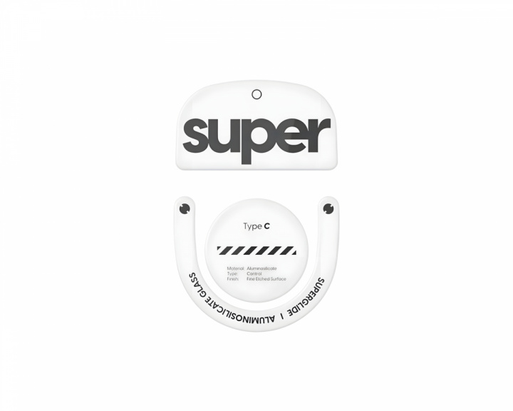Superglide Type‑C Version 2 Glass Skates Logitech Superlight 2 / X2 Superstrike – White