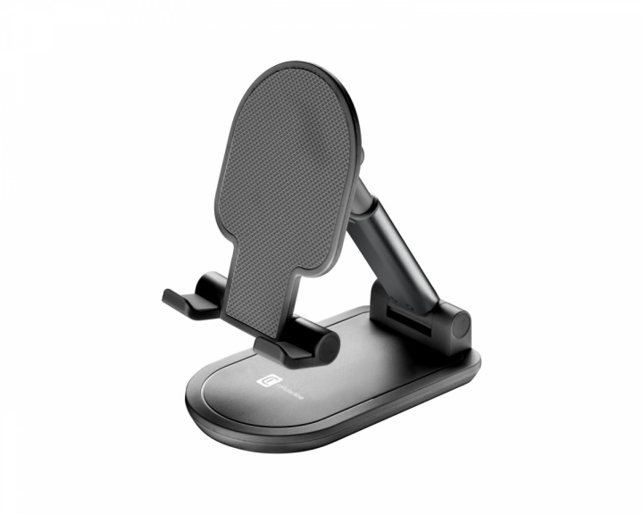 Cellularline Desk Holder - Foldable Table Stand for Smartphones & Tablets - Black