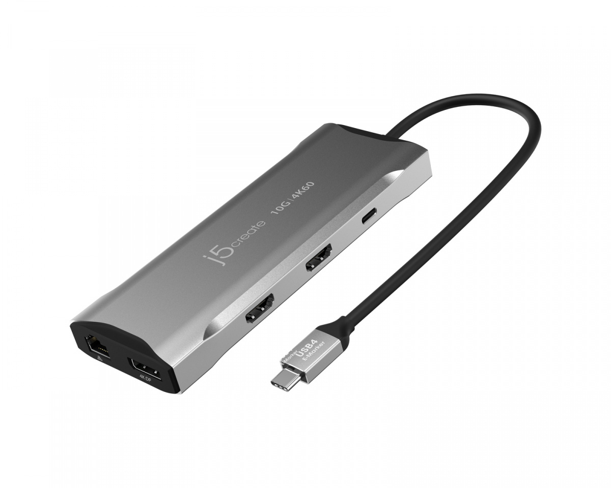 j5create 4K60 Elite USB-C Triple-Monitor 10Gbps Mini Dock - us