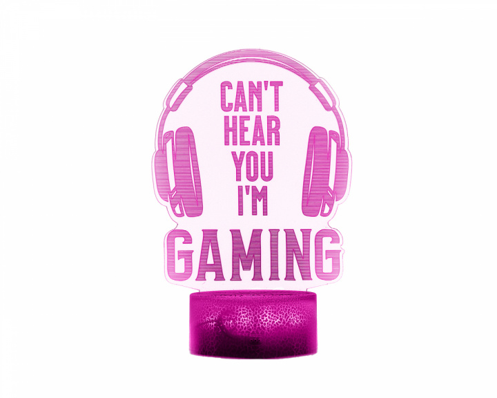 MaxCustom 3D Night Light - Can't Hear You I'm Gaming